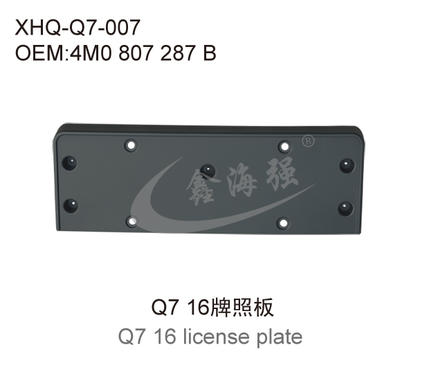 Q7 16 license plate